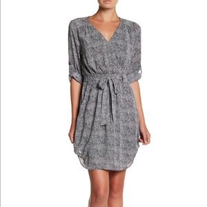 Daniel Rainn Surplice Belted Shirt Dress